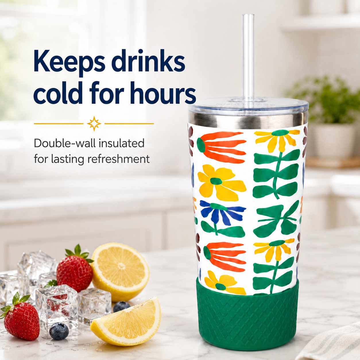 20oz Tumbler 4-Pack | Retro Floral