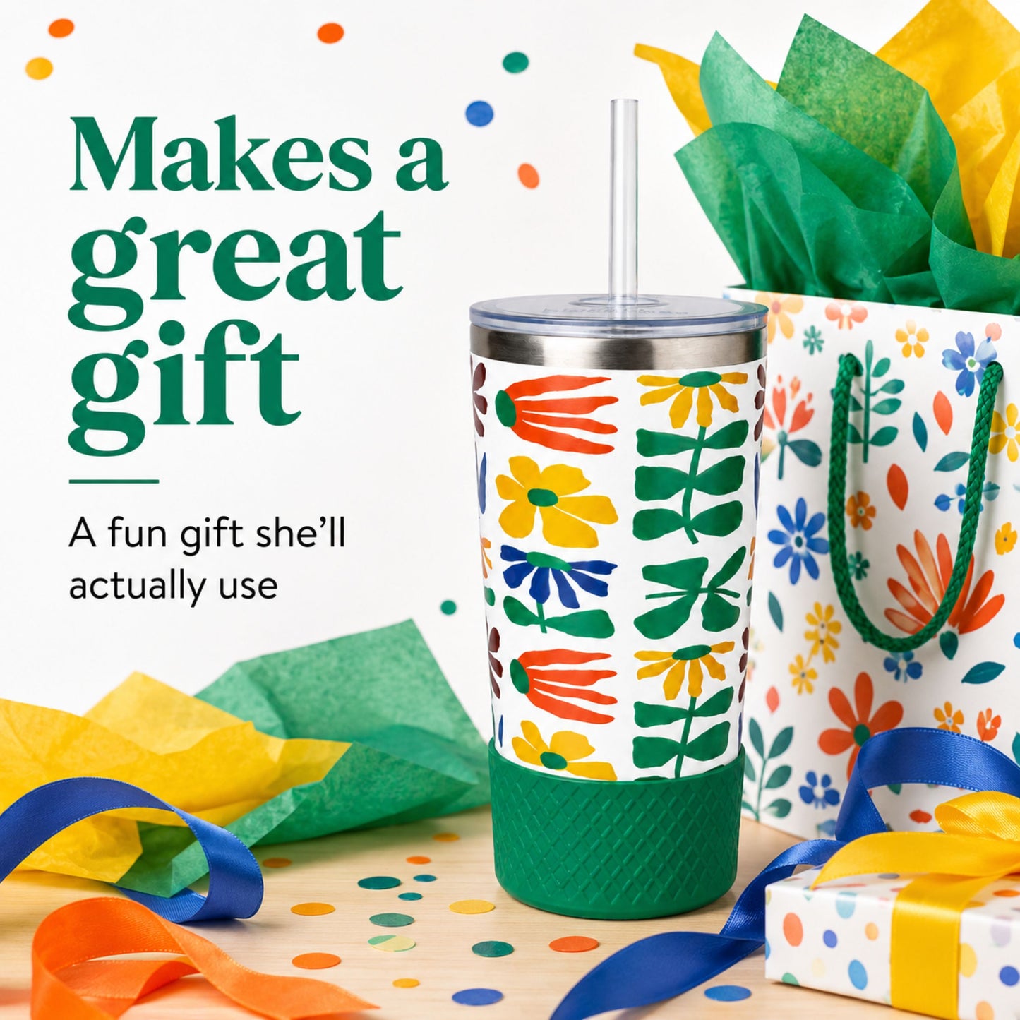 20oz Tumbler 4-Pack | Retro Floral