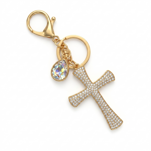Crystal Cross Hive Charm