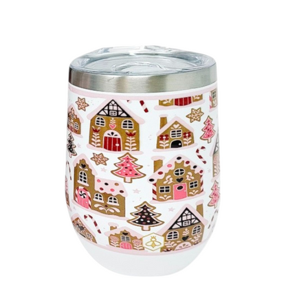 Gingerbread Dreams 12oz Wine Tumbler