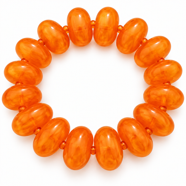 Bubble Bead Bracelet | Orange