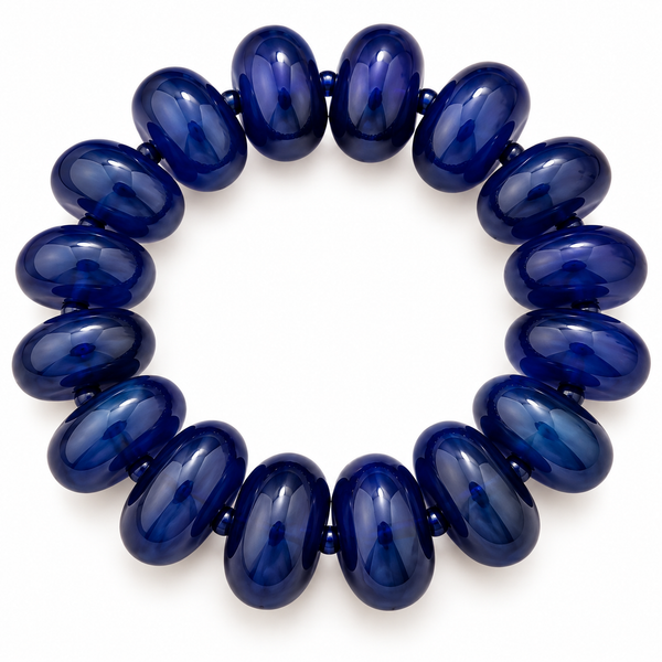 Bubble Bead Bracelet | Navy Blue