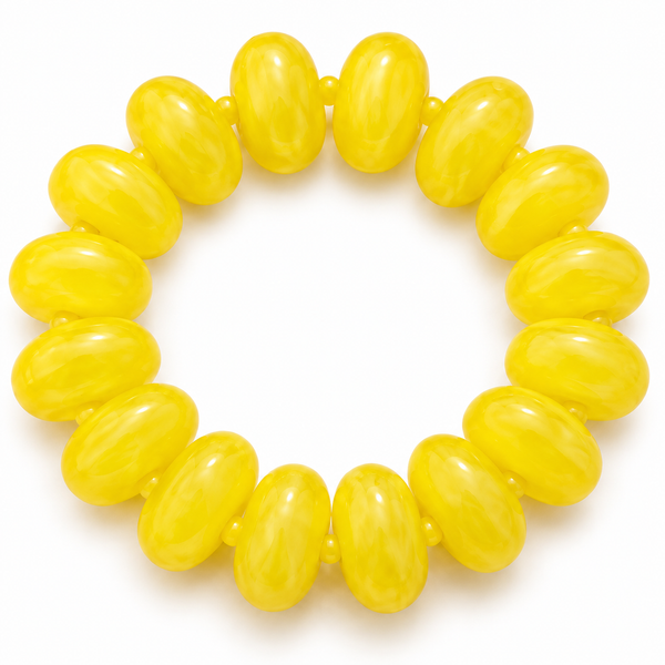 Bubble Bead Bracelet | Yellow