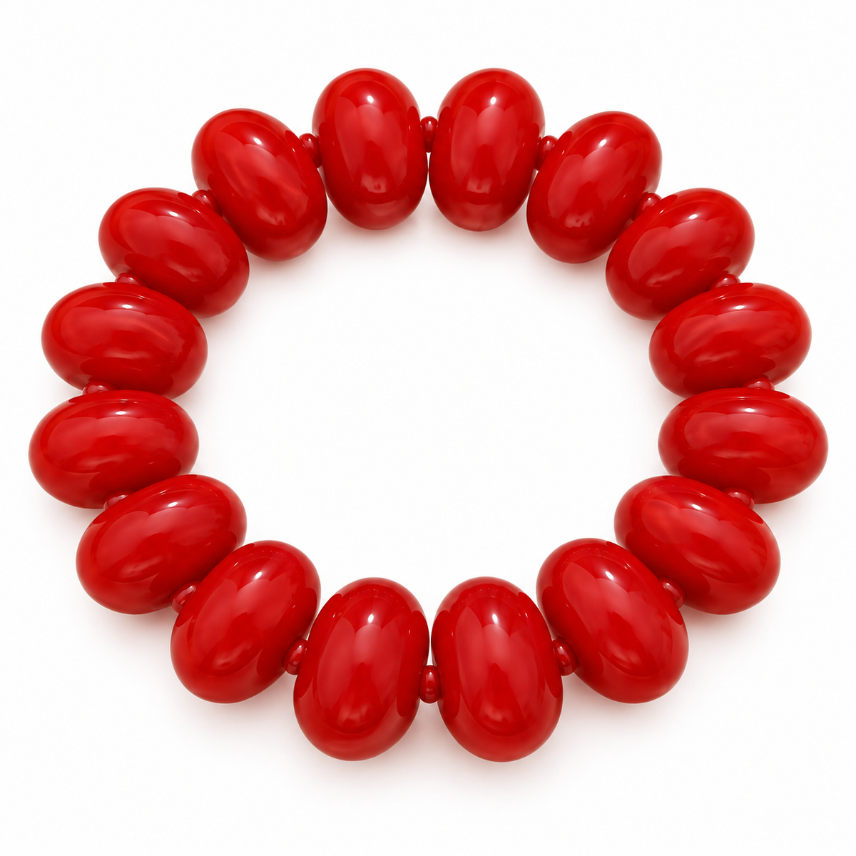 Bubble Bead Bracelet | Red