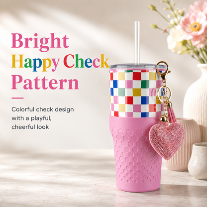 Happy Check - 30oz Charm Tumbler