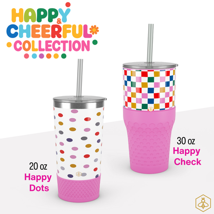 30oz Tumbler - Happy Check