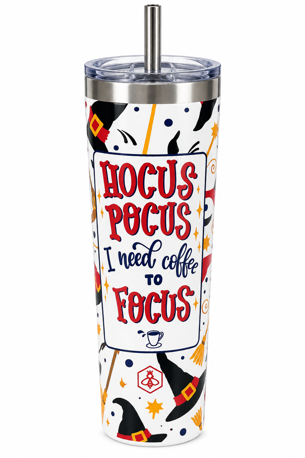 20oz Skinny Tumbler with Straw Lid | Hocus Pocus