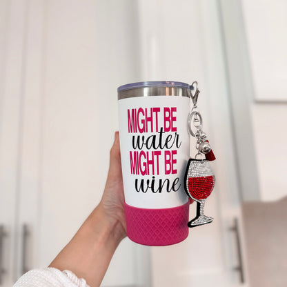 Might Be Wine - 20oz Charm Tumbler