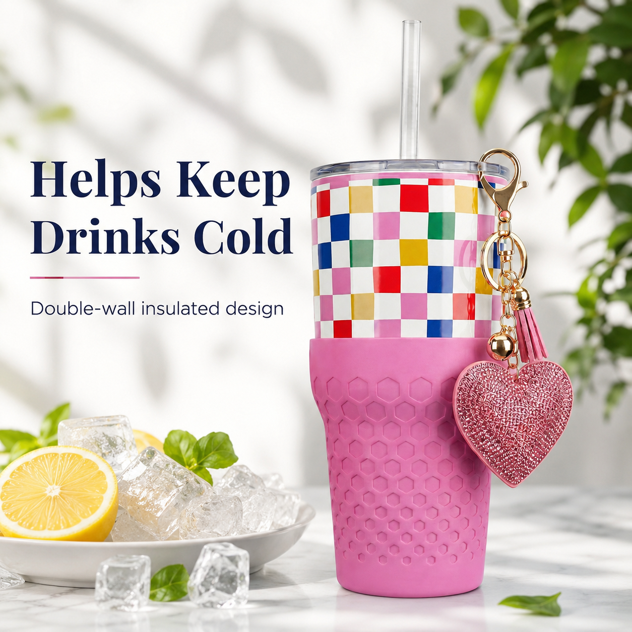 Happy Check - 30oz Charm Tumbler