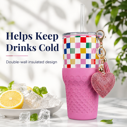 Happy Check - 30oz Charm Tumbler