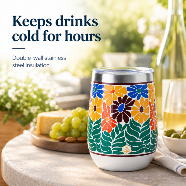 Wine Tumbler 3-Pack | Retro Floral