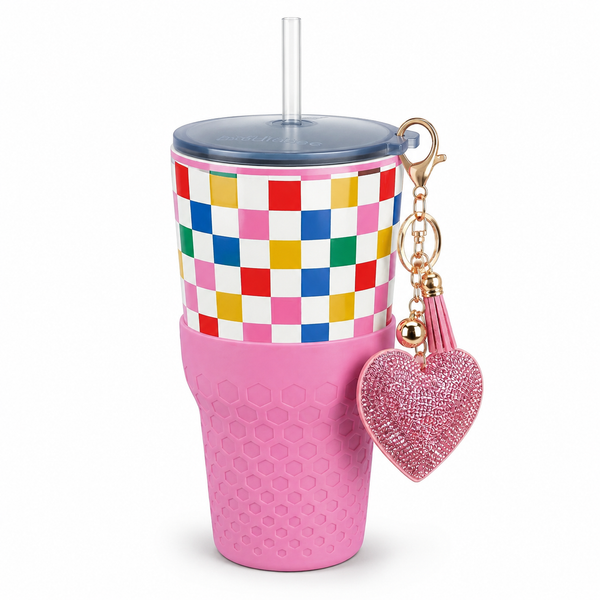 Happy Check - 30oz Charm Tumbler