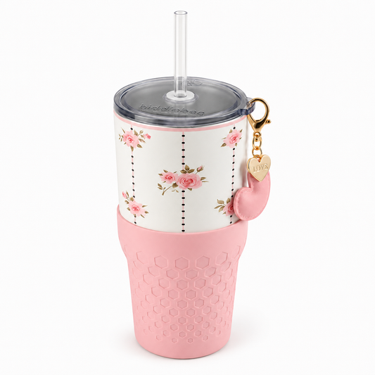 Pink Roses — 30oz Charm Tumbler