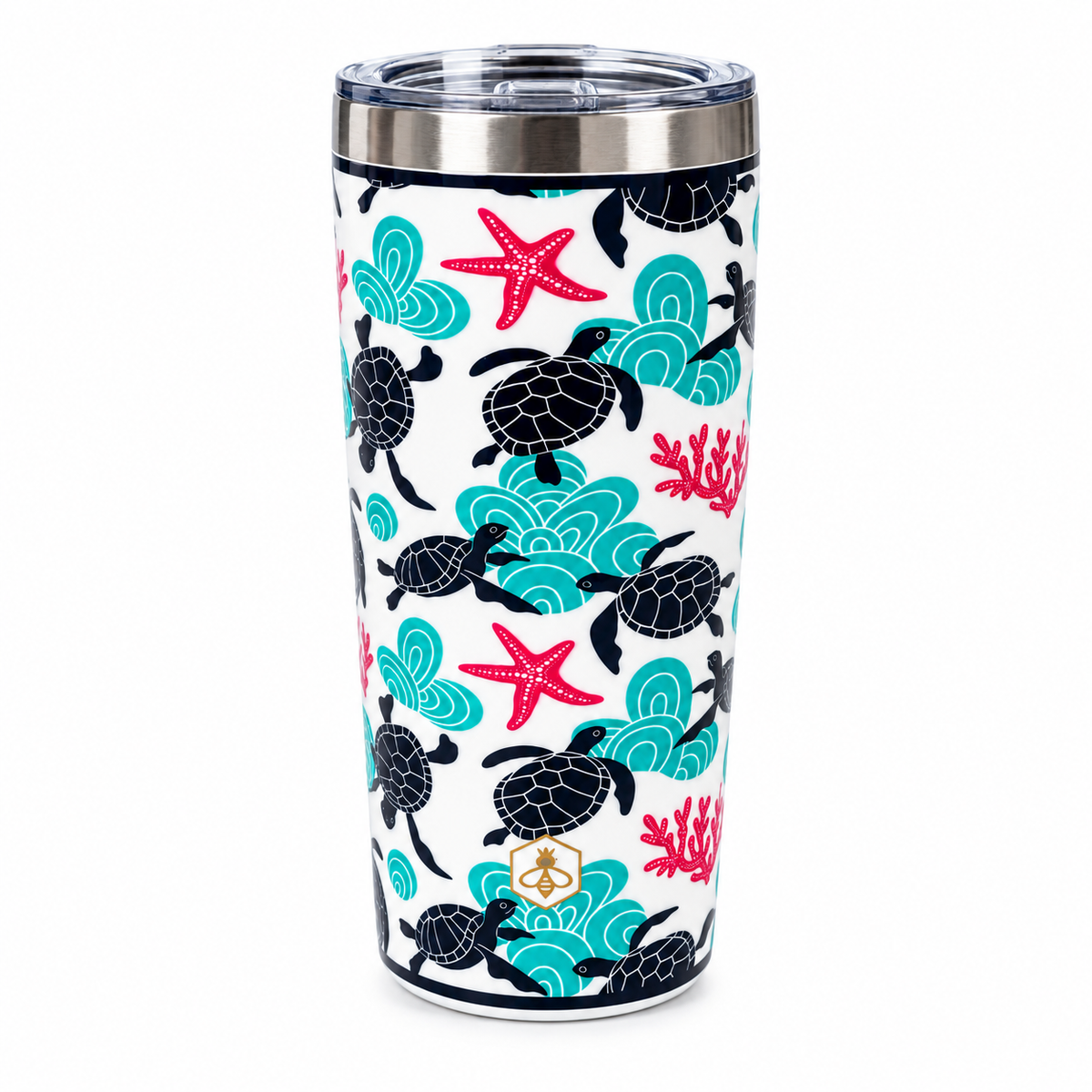 20oz Coffee Tumbler with Lid | Sea Turtles