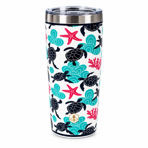 20oz Coffee Tumbler with Lid | Sea Turtles