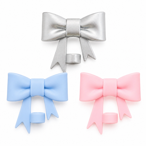 Biddlebee Pastel Bow Straw Topper 3 Pack on a white background