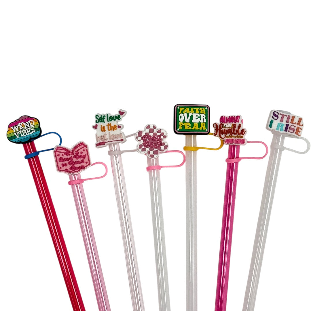Motivational Straw Toppers