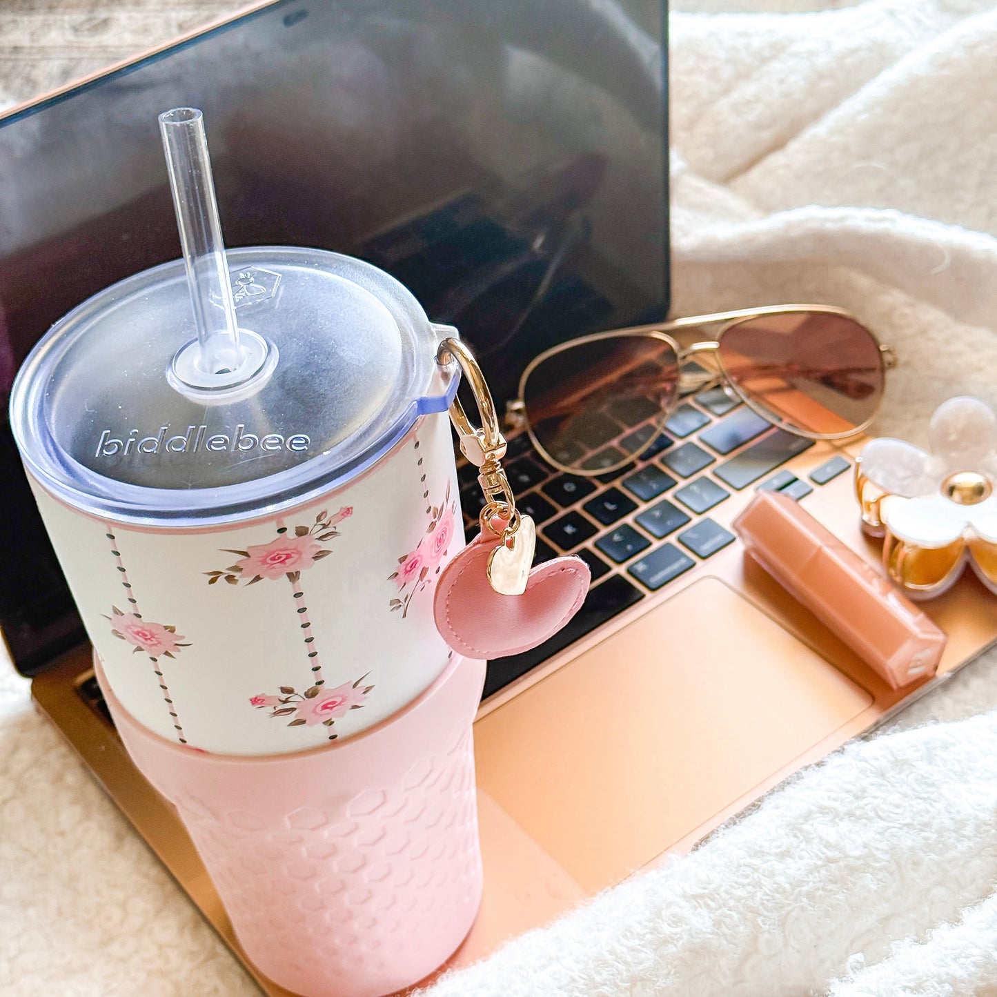 Pink Roses — 30oz Charm Tumbler