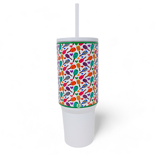 Pickleball Love 40oz Straw Tumbler