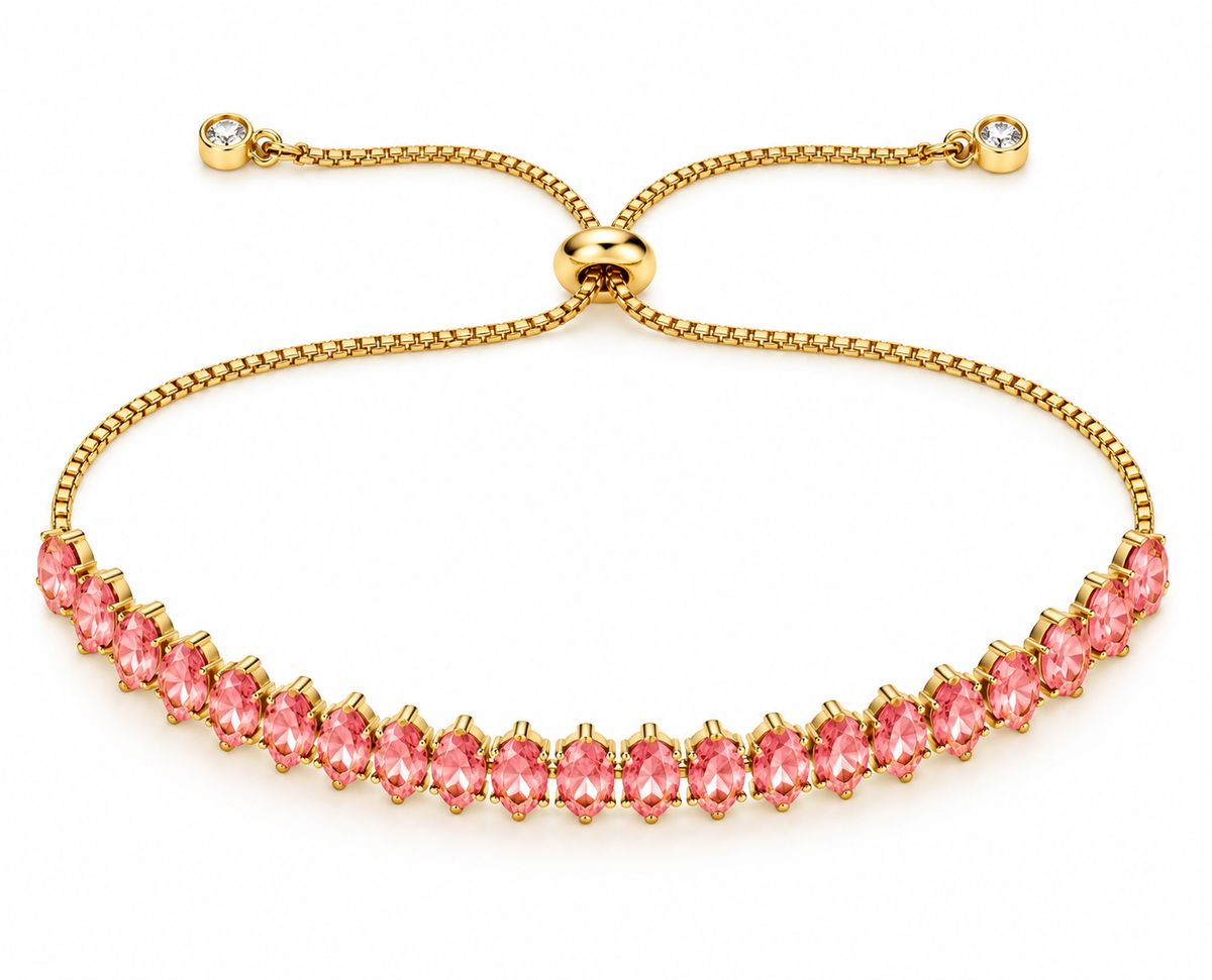 Sparkle Stack Bracelet | Dark Pink