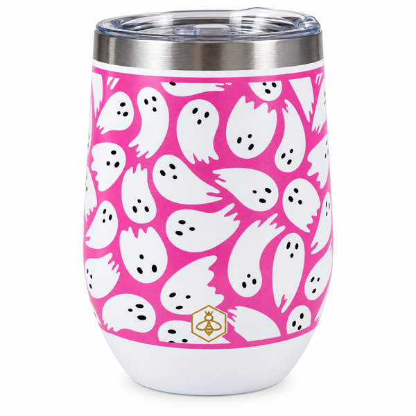 Wine Tumbler | Pink Ghosts