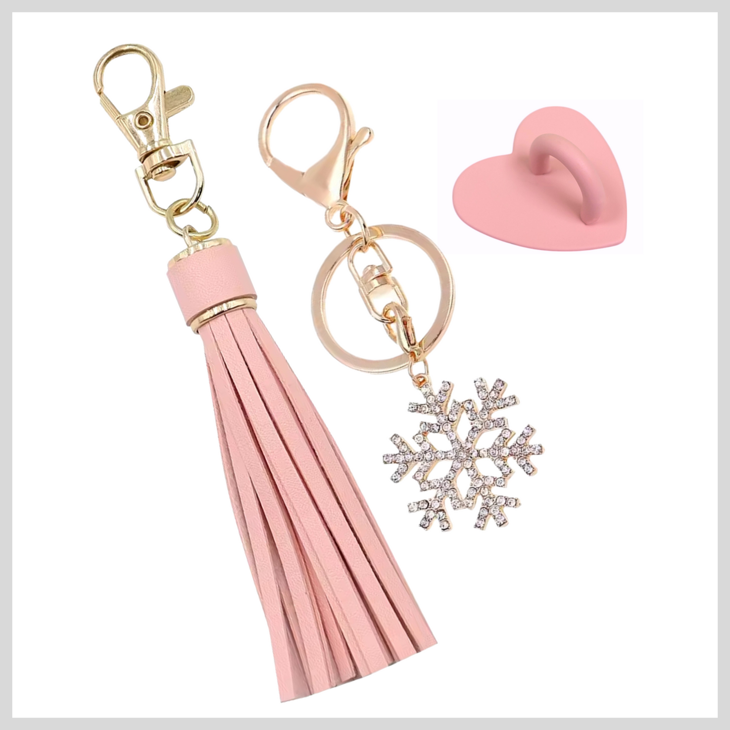 Luxe Snowflake Charm Set (Pink)