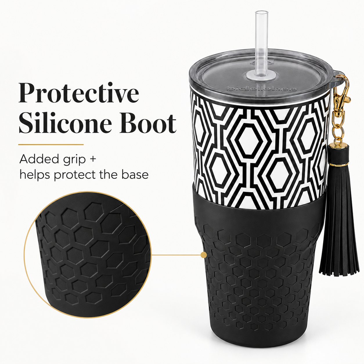 Black & White — 30oz Charm Tumbler
