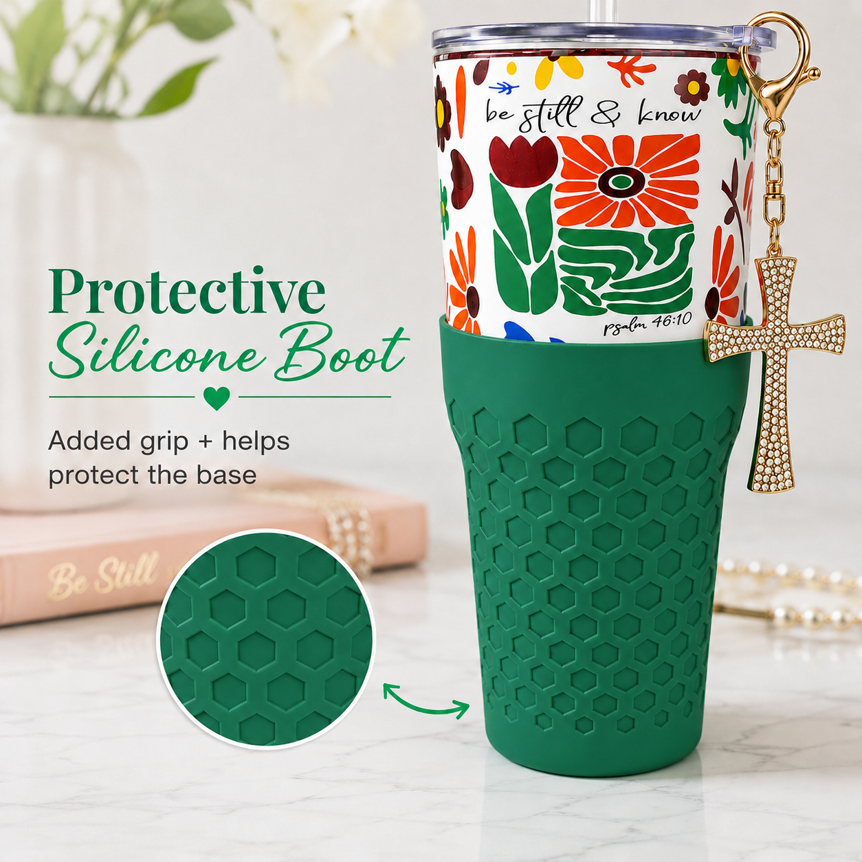 Be Still & Know Faith - 30oz Charm Tumbler
