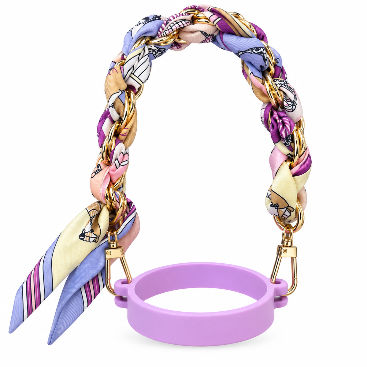 Tumbler Handle | Purple Scarf
