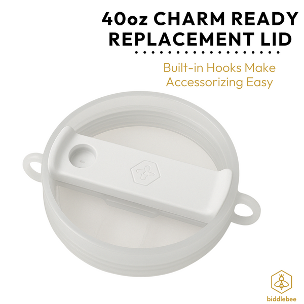 40oz Replacement Lid with Charm Hooks - Fits Stanley Tumblers