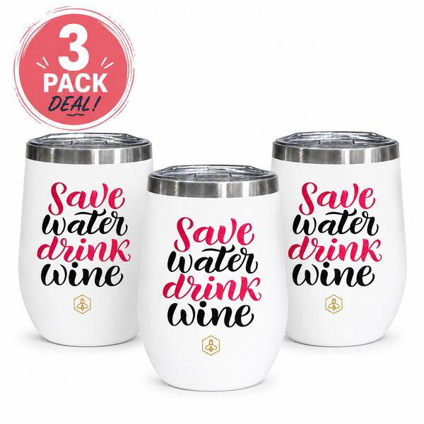 Wine Tumbler 3-Pack | Save Water Drink Wine
