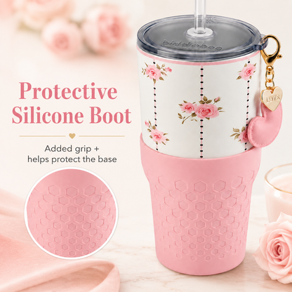 Pink Roses — 30oz Charm Tumbler