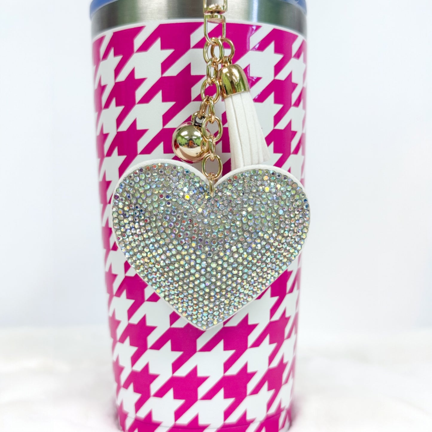 Silver Bling Heart Charm