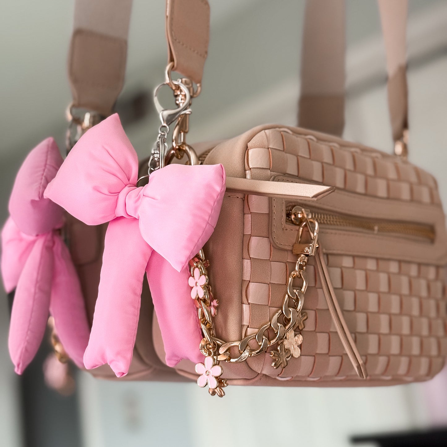Pink Puff Bow Charm
