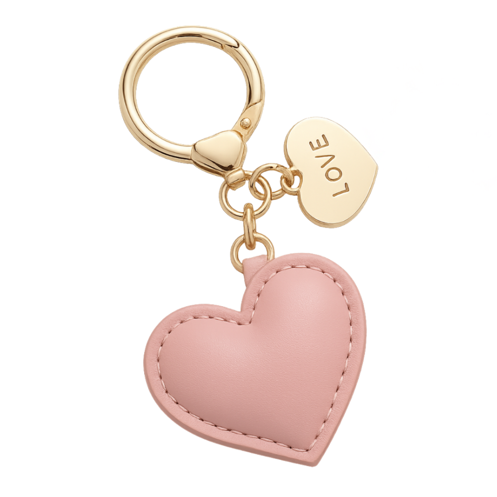 Vegan Leather Heart Charm