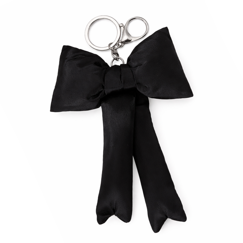 Black Puff Bow Charm