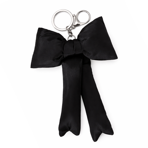 Black Puff Bow Charm