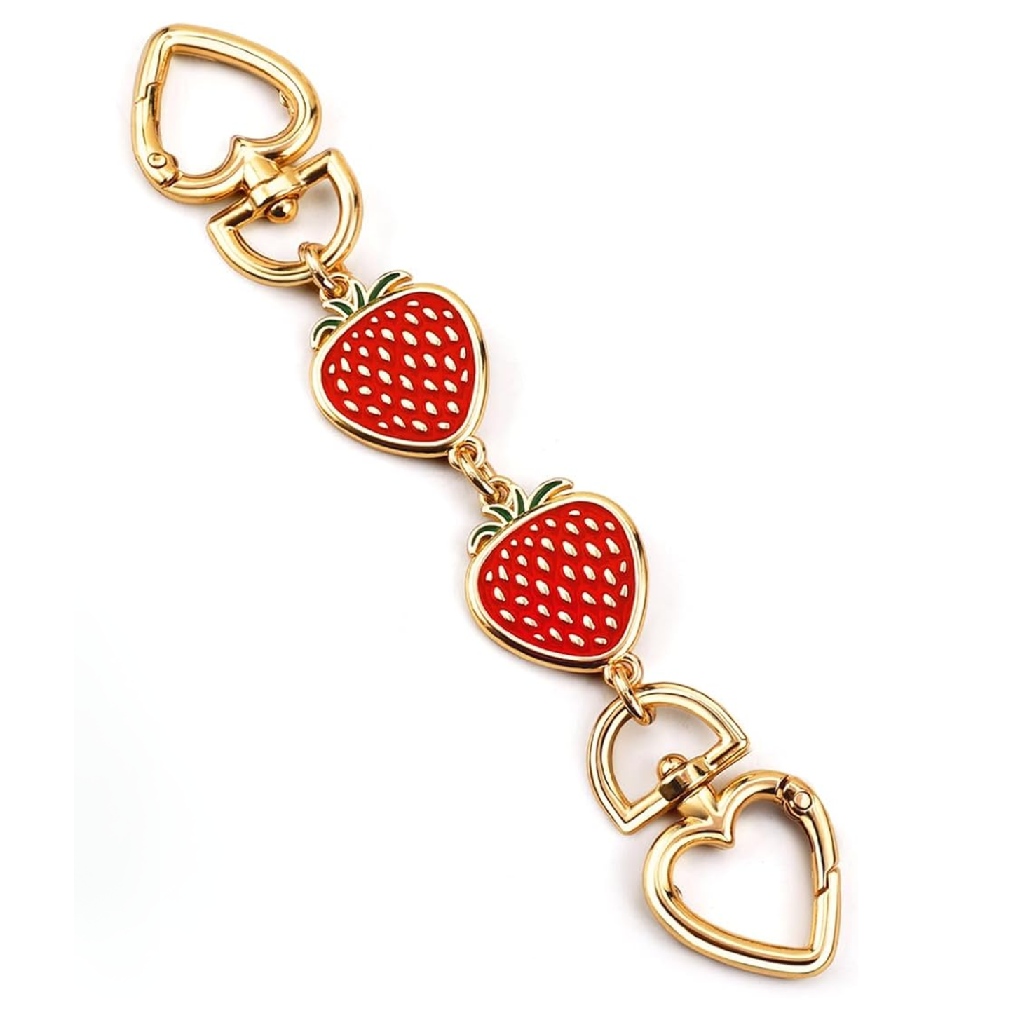 Purse Extender Chain | Red Strawberries | 6.25"