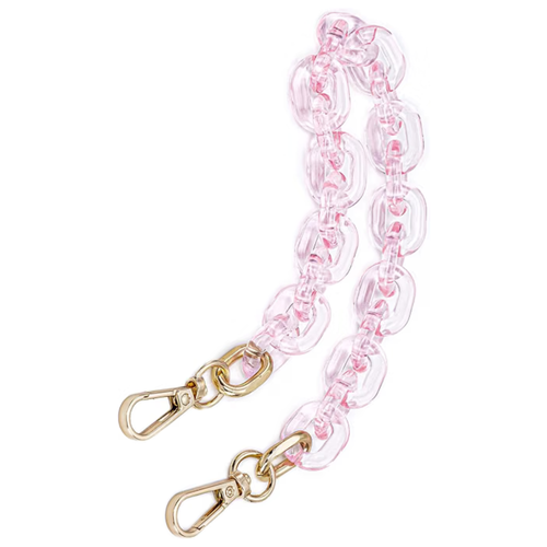 Purse Chain Strap | Pink Acrylic | 14"