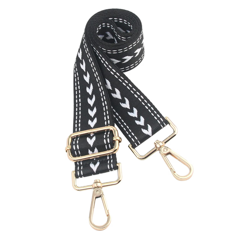 Adjustable Purse Shoulder Strap | Black Arrow | 31-51"