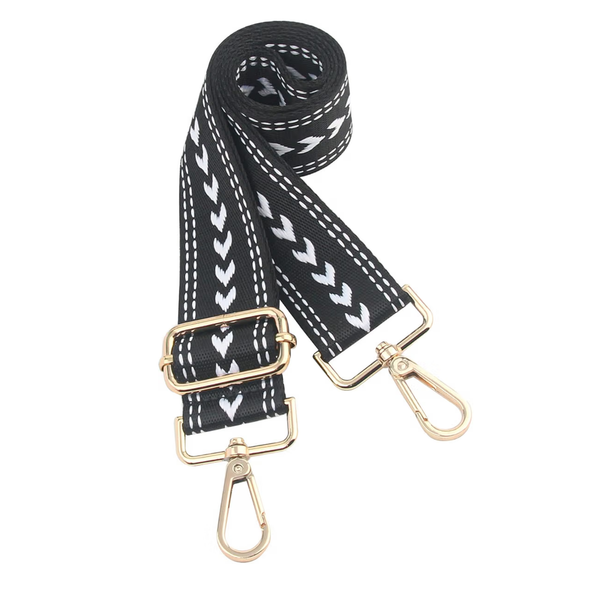 Adjustable Purse Shoulder Strap | Black Arrow | 31-51"