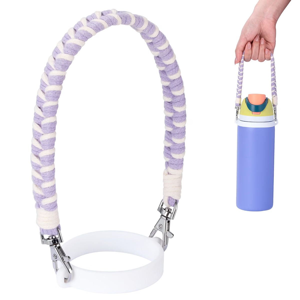 Tumbler Handle | Woven Purple