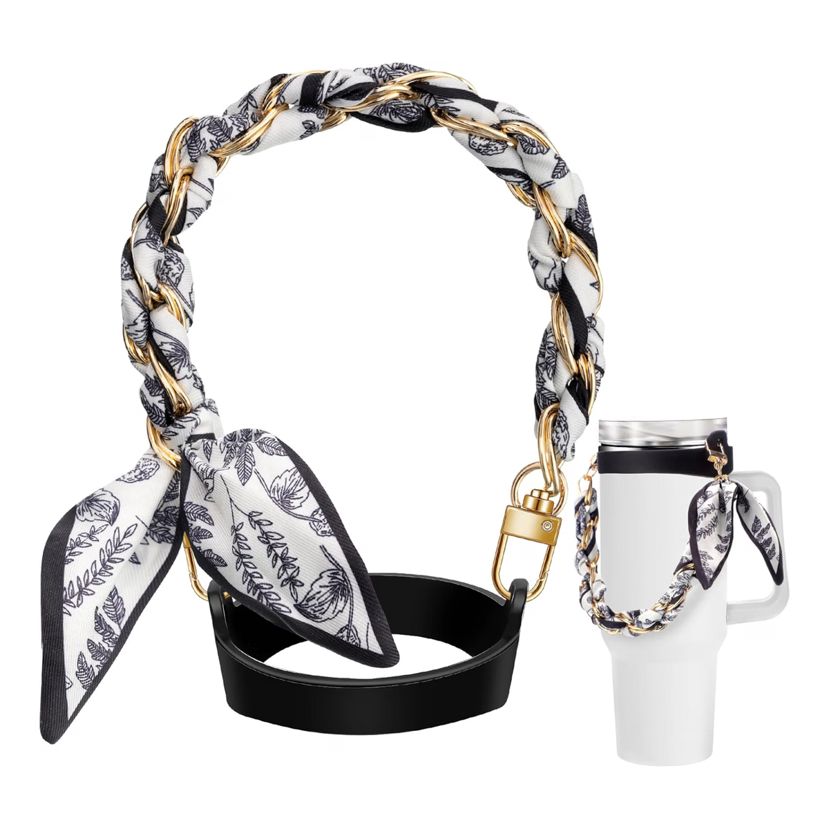 Tumbler Handle | Navy Floral