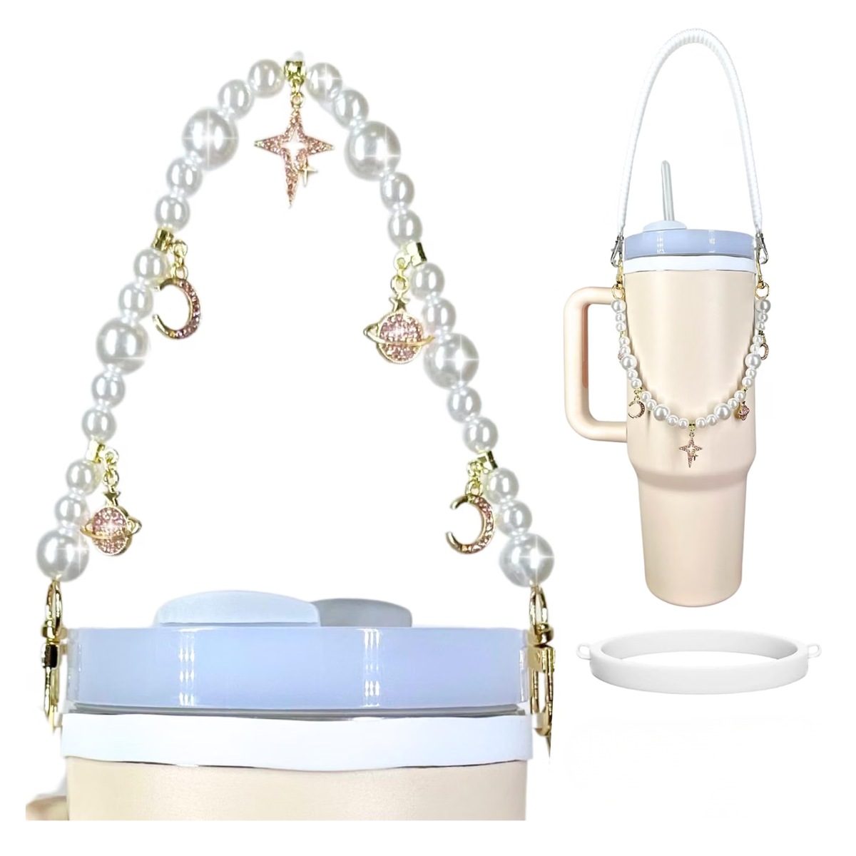 Tumbler Handle | Celestial Pearls