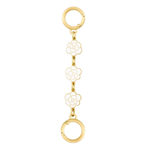 Purse Extender Chain | White Roses | 6"