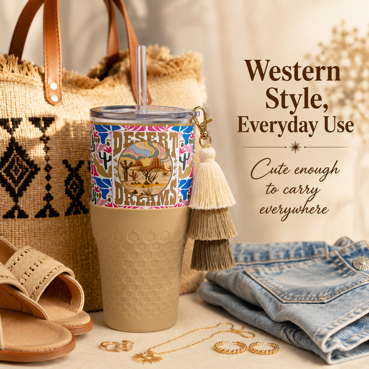 Desert Dreams — 30oz Charm Tumbler