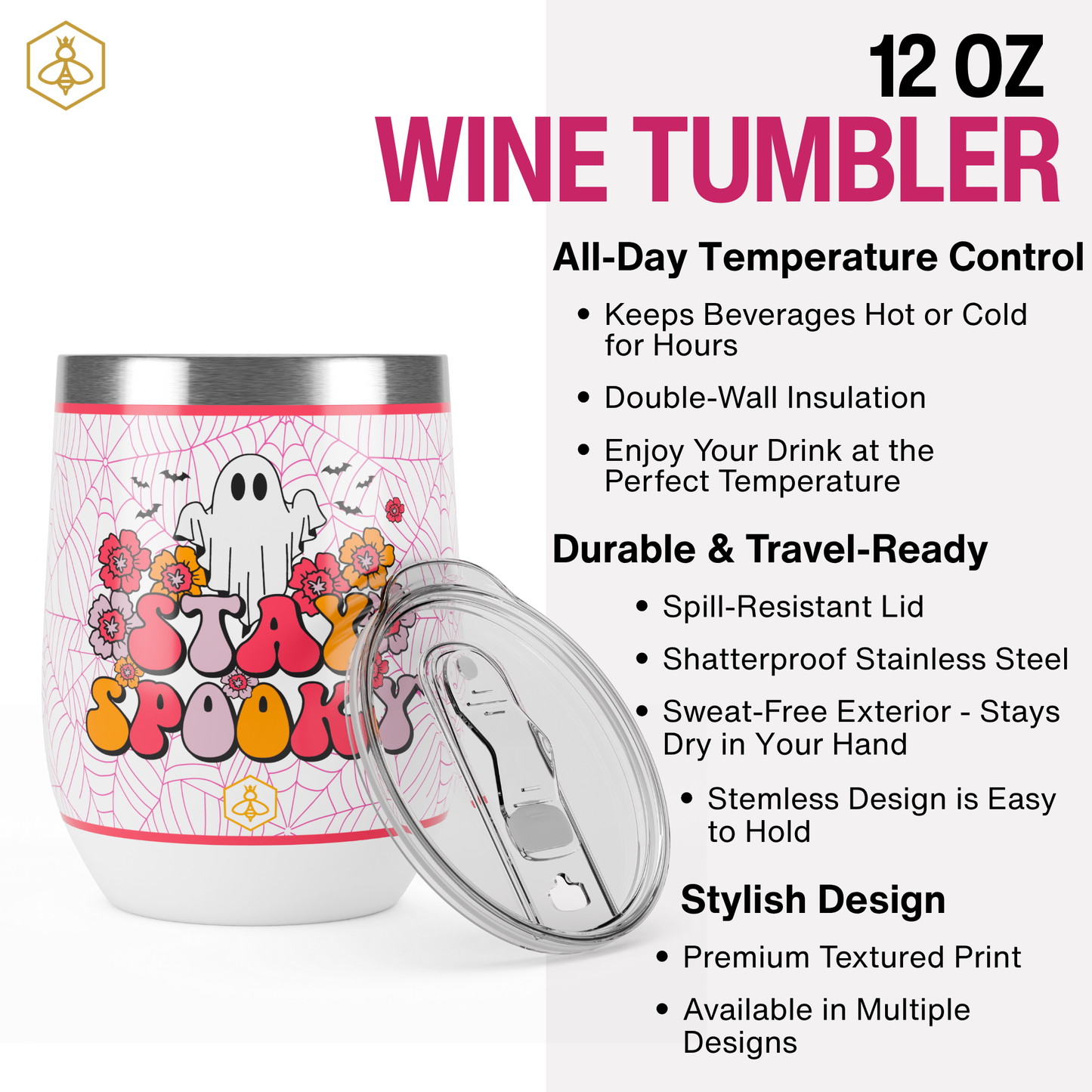 Stay Spooky Wine Tumbler