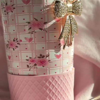 Pink Roses - 20oz Charm Tumbler