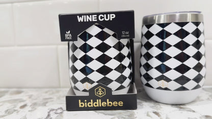 Black & White Wine Tumbler 2-Pack